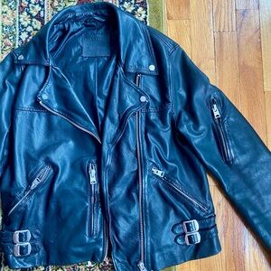 All Saints Black Leather Jacket